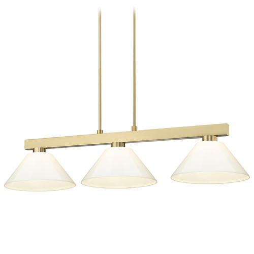 Z-Lite Z-Lite Cobalt Modern Gold Billiard Light with Conical Shade 152MGLD-PWH
