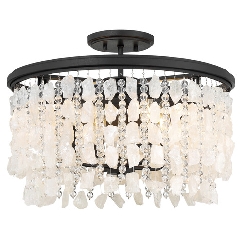 Minka Lavery Shimmering Elegance 4-Light Semi-Flush in Sand Coal by Minka Lavery 6703-66