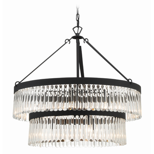 Crystorama Lighting Crystorama Lighting Emory Black Forged Chandelier EMO-5408-BF
