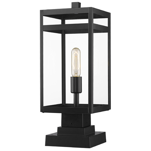 Z-Lite Nuri Black Post Light by Z-Lite 596PHMS-SQPM-BK