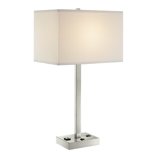 Lite Source Lighting Quinn Brushed Nickel Table Lamp by Lite Source Lighting LS-23147