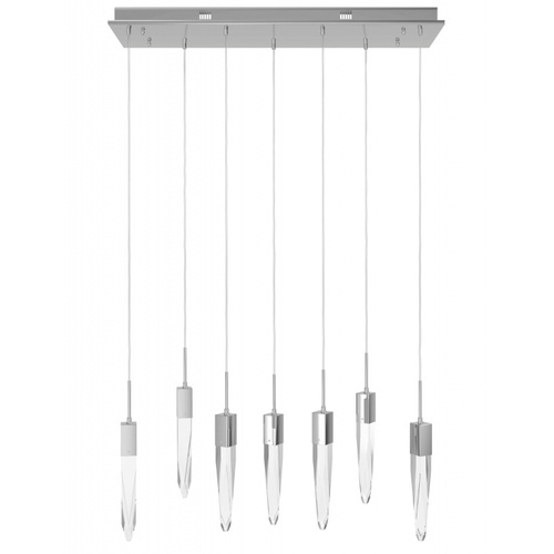 Avenue Lighting Avenue Lighting Original Aspen Polished Chrome LED Multi-Light Pendant with Rectangle Shade HF1900-7-AP-CH-C
