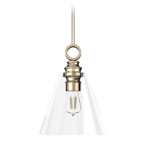 Hunter Fan Company Hunter Fan Company Klein Alturas Gold Pendant Light with Conical Shade 19438