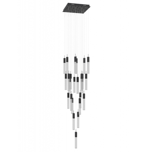 Avenue Lighting Glacier Snow 25-Light LED Multi-Pendant in Black by Avenue Lighting HF1904-25-GL-BK-SNW
