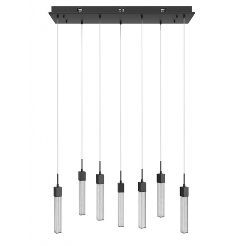 Avenue Lighting Avenue Lighting Boa Black LED Multi-Light Pendant with Rectangle Shade HF1900-7-BOA-BK