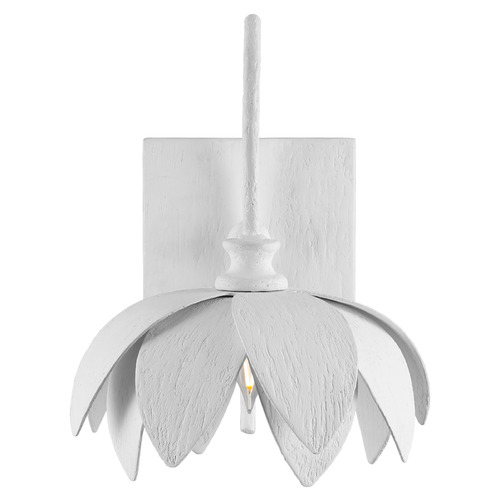 Currey and Company Lighting Currey and Company Tom Caldwell Sweetheart Gesso White Sconce 5000-0227