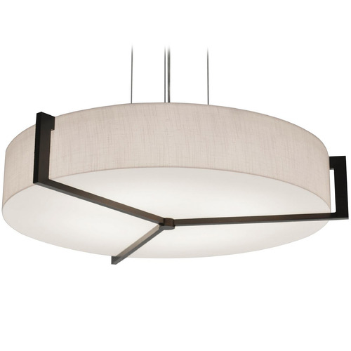 AFX Lighting Afx Lighting Apex Satin Nickel LED Pendant Light with Drum Shade APP1524LAJUDES-JT