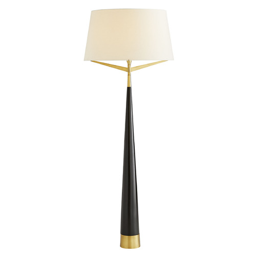 Arteriors Home Lighting Elden Floor Lamp in Black Resin & Antique Brass by Arteriors Home 79172-331