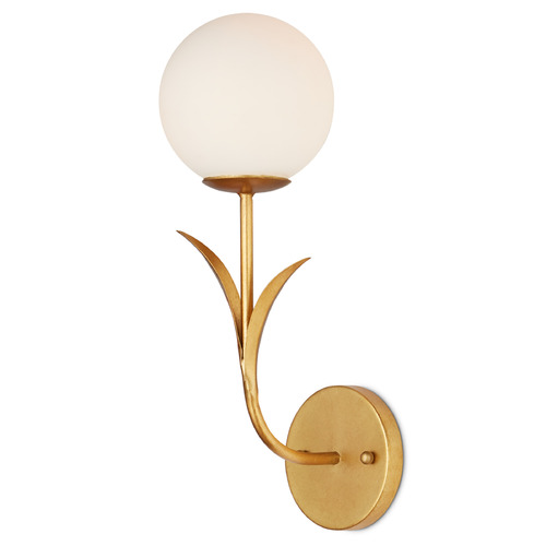 Currey and Company Lighting Currey and Company Rossville Gold Leaf Sconce 5000-0249