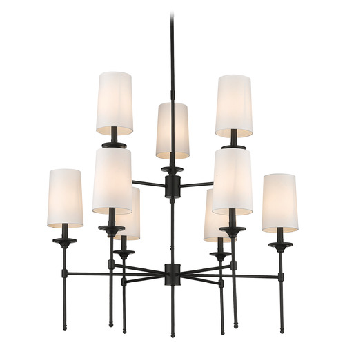 Z-Lite Emily Matte Black Chandelier by Z-Lite 3033-9MB