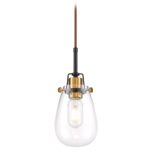 Nuvo Lighting Toleo Black & Vintage Brass Pendant by Nuvo Lighting 60/6852