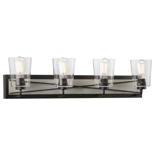 Progress Lighting Briarwood Graphite 4-Light Bathroom Light by Progress Lighting P300232-143