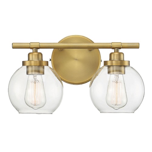 Savoy House Carson 14-Inch Warm Brass Bathroom Light by Savoy House 8-4050-2-322