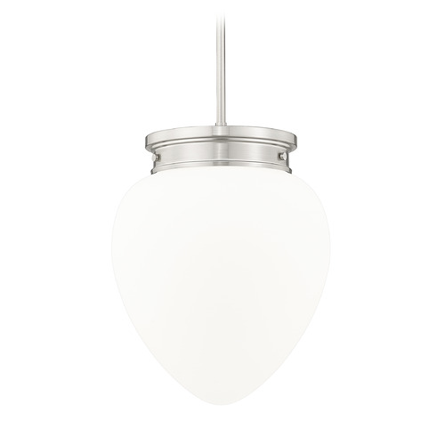 Z-Lite Z-Lite Gideon Brushed Nickel Pendant Light with Teardrop Shade 1945P12-BN