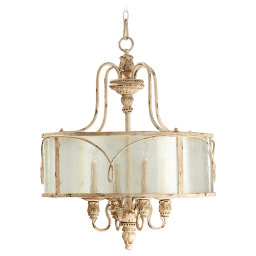 Quorum Lighting Salento Persian White Pendant with Drum Shade by Quorum Lighting 8006-4-70