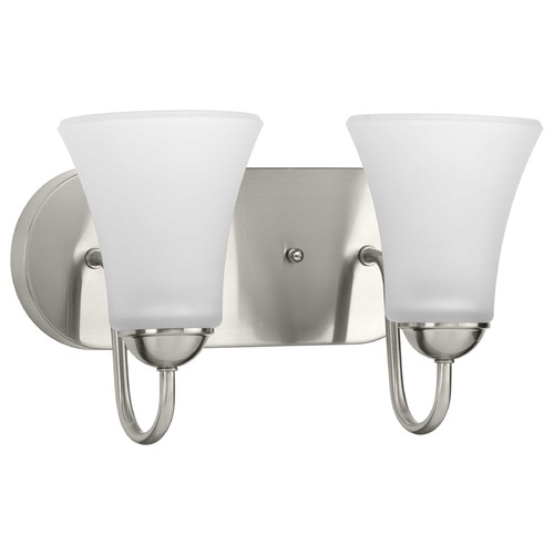 Progress Lighting Classic Brushed Nickel 2-Light Bathroom Light by Progress Lighting P300234-009