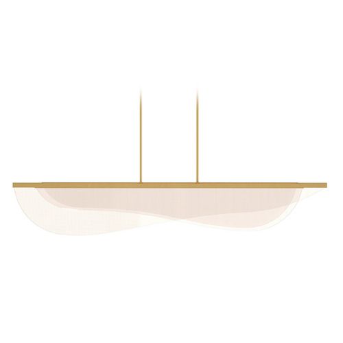 Visual Comfort Modern Collection Nyra 3000K LED Linear Light in Brass by Visual Comfort Modern 700LSNYR60BR-LED930