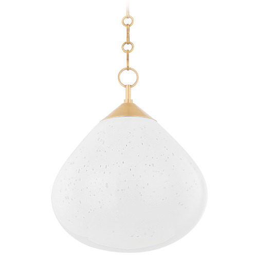 Corbett Lighting Corbett Lighting Semilla Vintage Brass LED Pendant Light with Teardrop Shade 362-14-VB
