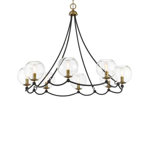 Minka Lavery Kearney Park 8-Light Chandelier in Coal & Brass by Minka Lavery 5067-726