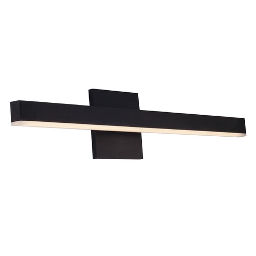 Kuzco Lighting Modern Black LED Bathroom Light with Frosted Shade 3000K 689LM by Kuzco Lighting VL10323-BK