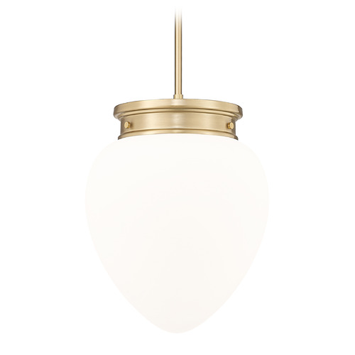 Z-Lite Z-Lite Gideon Modern Gold Pendant Light with Teardrop Shade 1945P12-MGLD