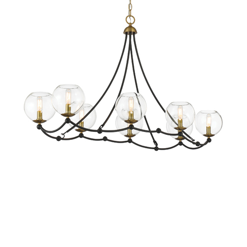 Minka Lavery Kearney Park 8-Light Island Light in Coal & Brass by Minka Lavery 5068-726