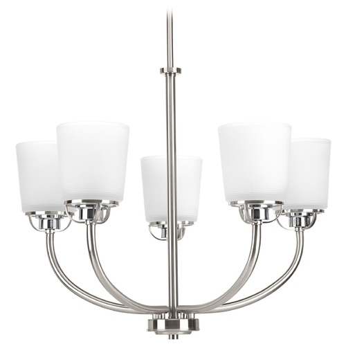 Progress Lighting West Village Chandelier in Brushed Nickel & Chrome by Progress Lighting P400009-009