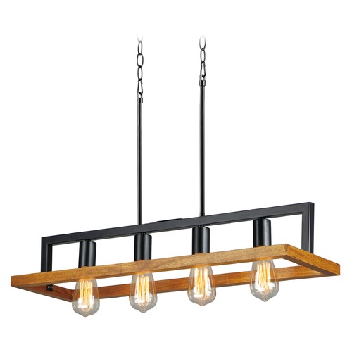 Maxim Lighting Black Forest Black & Ashbury Chandelier by Maxim Lighting 10307BKASB