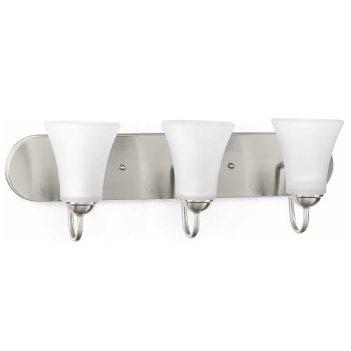 Progress Lighting Classic Brushed Nickel 3-Light Bathroom Light by Progress Lighting P300235-009