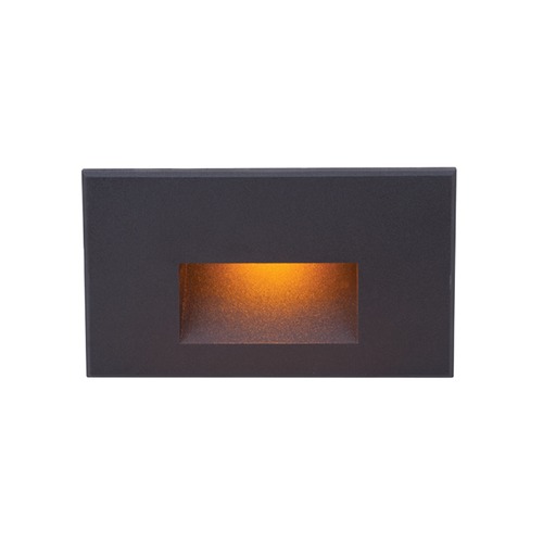 WAC Lighting Black LED Recessed Step Light with Amber LED by WAC Lighting WL-LED100F-AM-BK