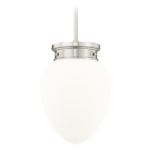 Z-Lite Z-Lite Gideon Brushed Nickel Mini-Pendant Light with Teardrop Shade 1945P9-BN