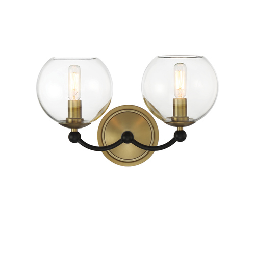 Minka Lavery Kearney Park 2-Light Bath Light in Coal & Brass by Minka Lavery 5062-726