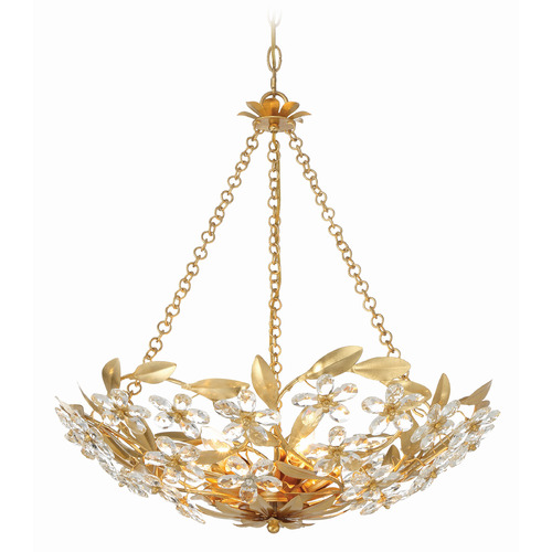 Crystorama Lighting Crystorama Lighting Marselle Antique Gold Chandelier MSL-306-GA