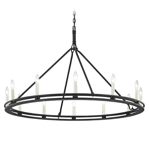 Troy Lighting Troy Lighting Sutton Textured Black Chandelier F6237-TBK