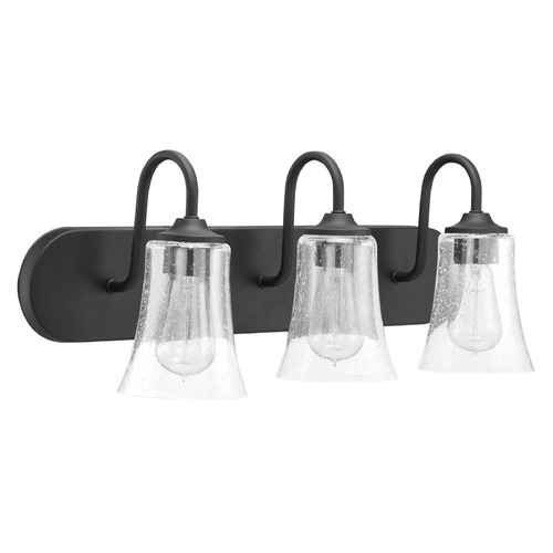 Craftmade Lighting Gwyneth Flat Black Bathroom Light by Craftmade Lighting 50403-FB