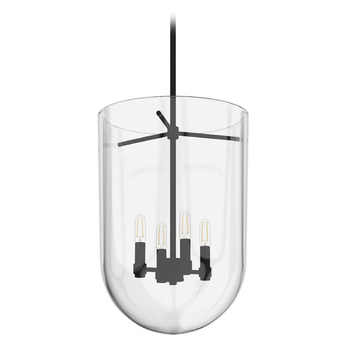 Hunter Fan Company Hunter Fan Company Sacha Natural Black Iron Pendant Light with Bowl / Dome Shade 19320