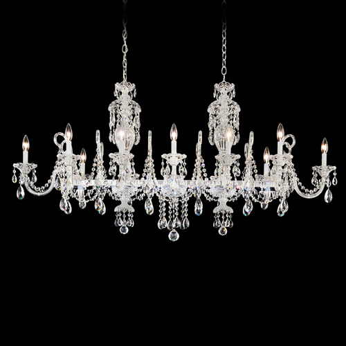Schonbek Lighting Schonbek Worldwide Lighting Sterling Linear Polished Silver Island Light S6912-40R