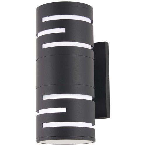 George Kovacs Lighting Groovin Black LED Outdoor Wall Light by George Kovacs P1761-066-L