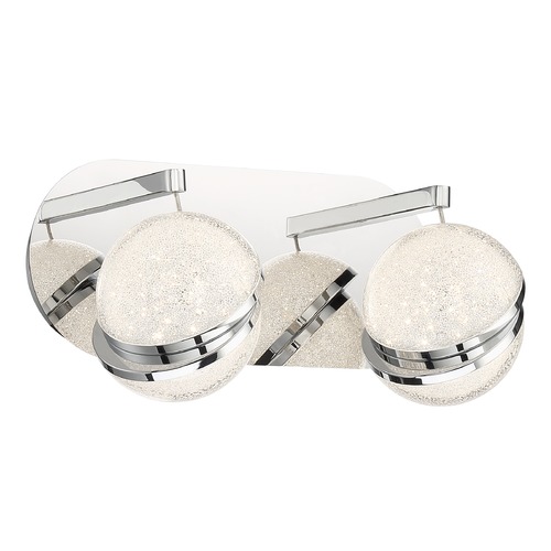 George Kovacs Lighting Silver Slice Chrome LED Bathroom Light by George Kovacs P1432-077-L