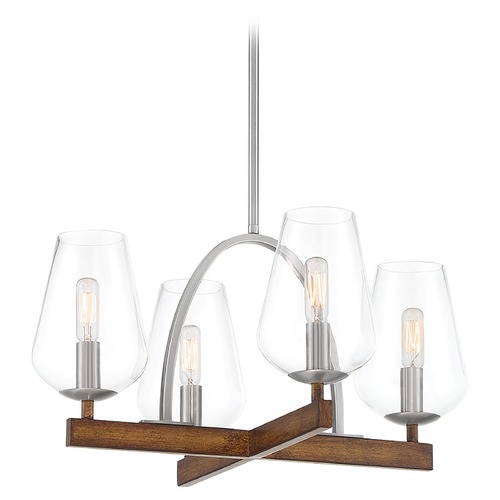 Minka Lavery Birnamwood Koa Wood with Pewter Chandelier by Minka Lavery 1064-699