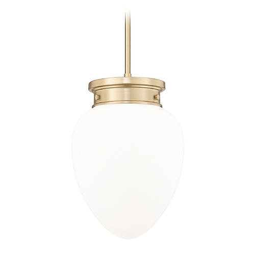 Z-Lite Z-Lite Gideon Modern Gold Mini-Pendant Light with Teardrop Shade 1945P9-MGLD