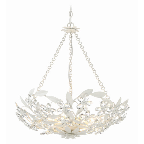 Crystorama Lighting Crystorama Lighting Marselle Matte White Chandelier MSL-306-MT