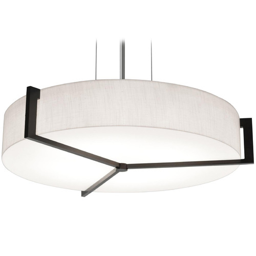 AFX Lighting Afx Lighting Apex Satin Nickel LED Pendant Light with Drum Shade APP1932LAJUDES-LW
