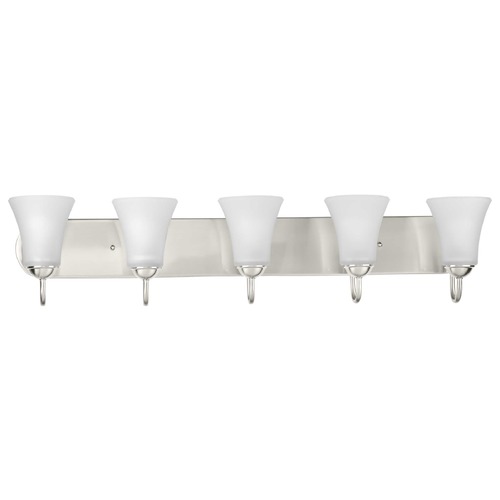 Progress Lighting Classic Brushed Nickel 5-Light Bathroom Light by Progress Lighting P300237-009
