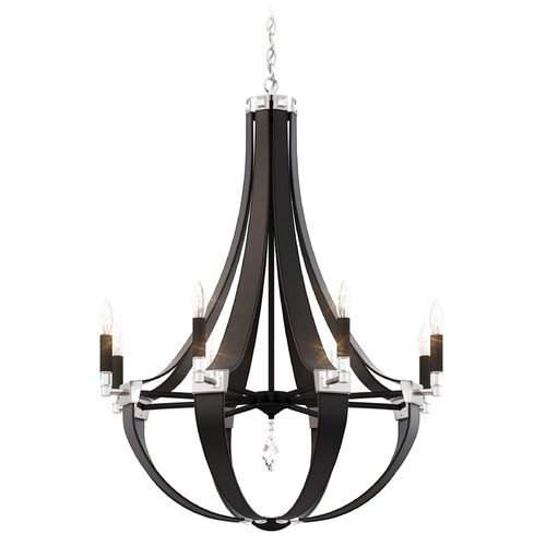Schonbek Lighting Schonbek Worldwide Lighting Crystal Empire Grizzly Black Chandelier CY1008N-LB1R