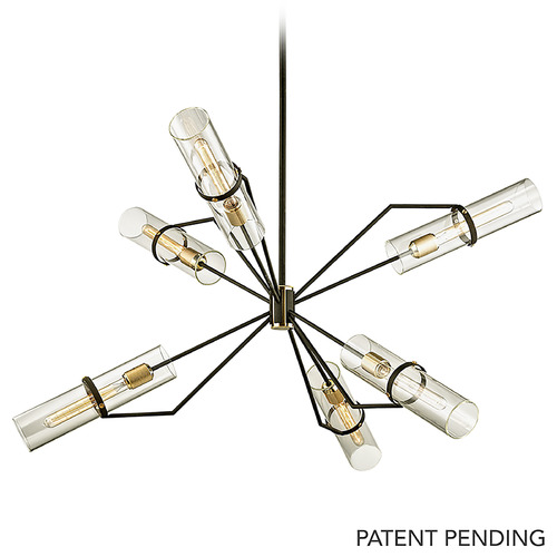 Troy Lighting Troy Lighting Raef Textured Bronze Brushed Brass Chandelier F6318-TBZ/BBA