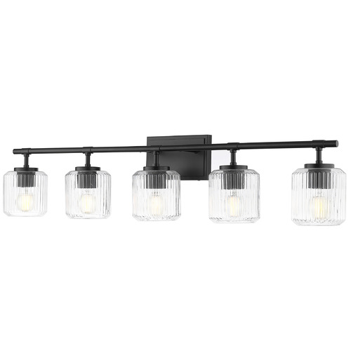 Z-Lite Z-Lite Landon Matte Black Bathroom Light 7515-5V-MB