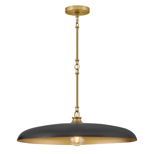 Hinkley Sadie Medium Pendant in Lacquered Brass & Black by Hinkley Lighting 48165LCB-BK