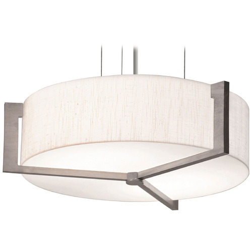 AFX Lighting Afx Lighting Apex Satin Nickel LED Pendant Light with Drum Shade APP1932LAJUDWG-LW