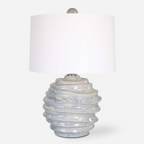 Uttermost Lighting Waves Accent Lamp in Blue & White by Uttermost Lighting 30194-1